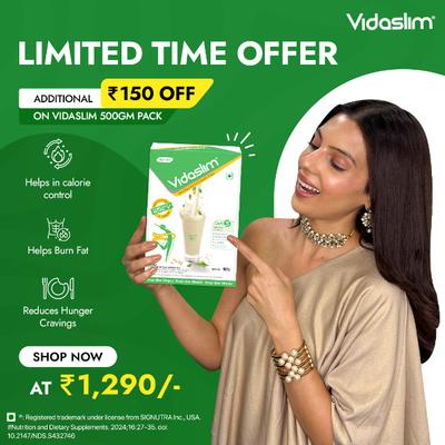 Vidaslim Meal Replacement Protein Health Shake Powder - Vanilla Elixir (Refill Pack) 500 g - Weight Loss