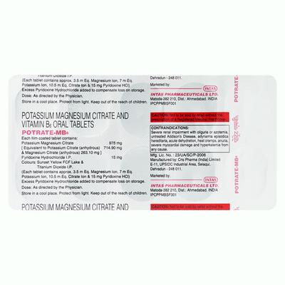 Potrate Mb6 Tablet 10'S - Kidney Disease/Stones-Oth