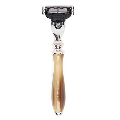 Truefitt and Hill Faux Horn Mach 3 Shaving Razor Chrome Wellington Essential Grooming Collection For Men 1's - Razors & Cartridges