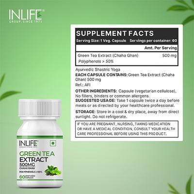 Inlife Green Tea Extract 500 mg 60's - Weight Loss
