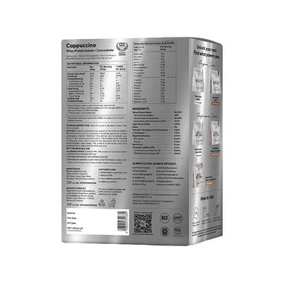 Wellbeing Nutrition Whey Protein Isolate + Concentrate (Cappuccino) 213 g - Nutritional Bars