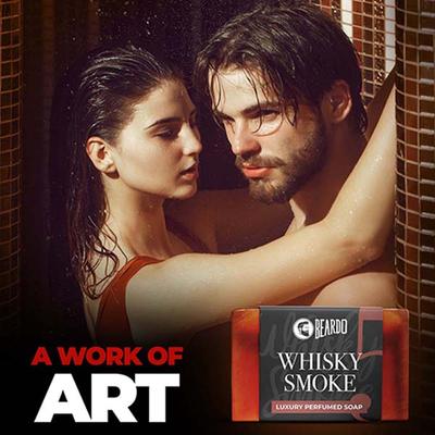 Beardo Whisky Smoke Perfumed Luxury Soap Crafted for Men, Deep Cleanses Skin Pores 75gmx3 3's - Soaps