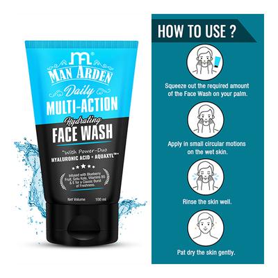 Man Arden Daily Multi-Action Hydrating Face Wash 100 ml - Face Washes