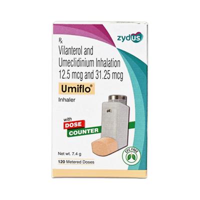 UMIFLO CFC FREE WITH DOSE COUNTER 120md Inhaler 7.4g - Asthma/COPD-Ast