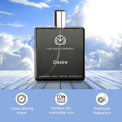 The Man Company Desire Perfume For Men - Premium Long-Lasting Eau De Parfum 100 ml - Men Perfumes (Edt/Edp)