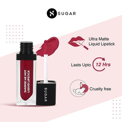 SUGAR Cosmetics Smudge Me Not Liquid Lipstick - 47 Pink Ink (Deep Pink) 4.5 ml - Liquid Lipsticks