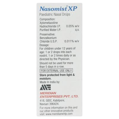 NASOMIST XP Paediatric Nasal Drops 10ml - Nasal Congestion-Nas