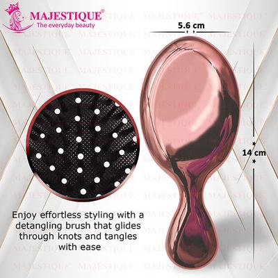 Majestique Mini Detangler Hair Brush, Massage Paddle for Adults and Kids - Color May Vary 1's - Hair Brushes