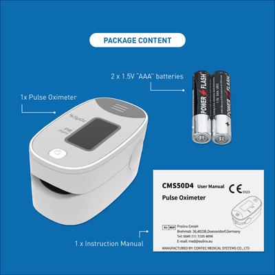 Omron CMS50D4 Finger Pulse Oximeter Blood Oxygen SpO2 Sports and Aviation Monitor 1's - Blood Glucose Monitors/Test Strips