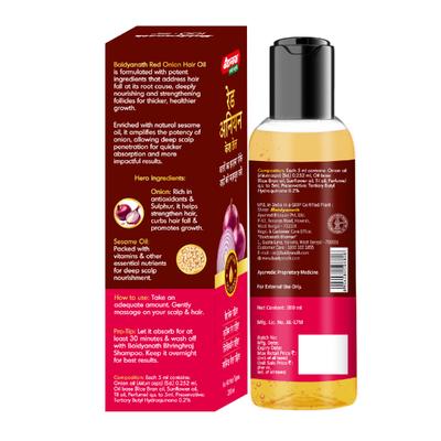 Baidyanath Red Onion Hair Oil 200 ml - Speciality Medicines