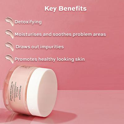 Revolution Skincare Pink Clay Detoxifying Face Mask 50 ml - Masks & Peels