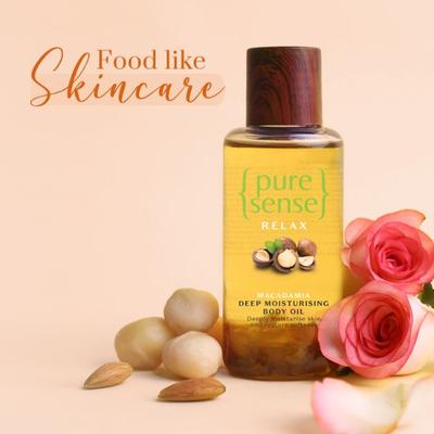 PureSense Macadamia Deep Moisturising Body Oil 100 ml - Essential Oils