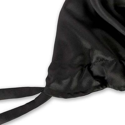 Mueras Silk Satin Hair Bonnet Black 1's - Hair Clips/Bands