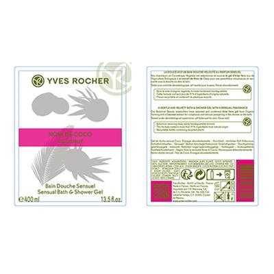 Yves Rocher Sensual Bath & Shower Gel Coconut 400 ml - Shower Gels & Body Wash