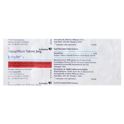 DAPLO 5 Tablet 10's - Diabetes-Ant