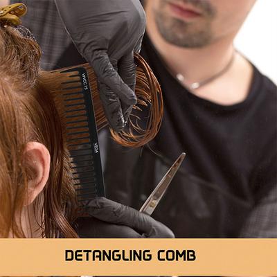 Vega Professional Detangling Comb (Carbon Anti-Static Black Line Hair Comb) (VPVCC-15) 1's - Hair Combs