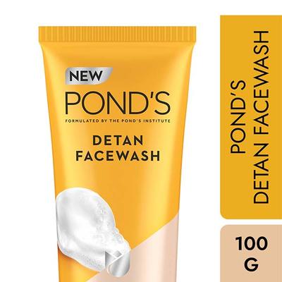 Ponds Detan Facewash For Tan Reduction With Brightening Vitamin C & Niacinamide 100 gm - Face Washes