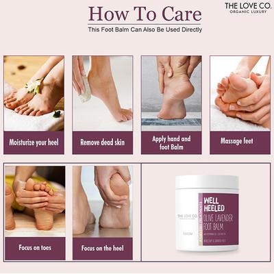 The Love Co. Well Heeled Olive Lavender Foot Balm 100 gm - Foot Care