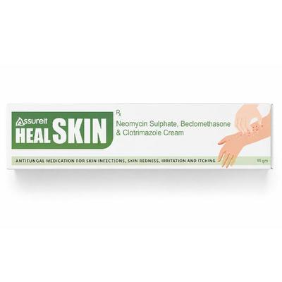 Assureit Heal Skin Cream Beclomethasone Dipropionate, Clotrimazole & Neomycin Sulphate Cream 15 g - Wound/Burns