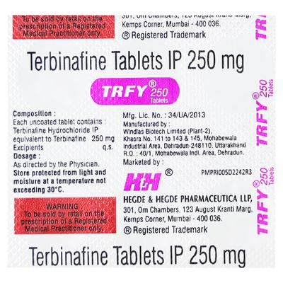 Trfy 250mg Tablet 7'S - Fungal Infections-Anf