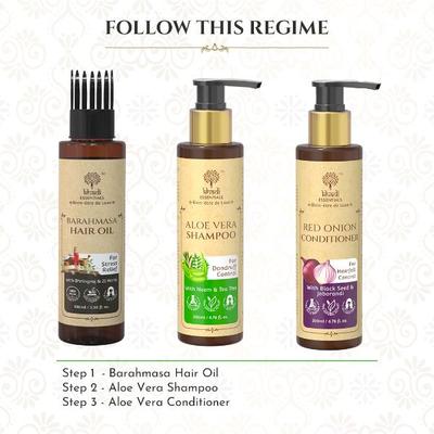 Khadi Essentials Amla Bhringraj Rosemary Hair Oil for Stress Pain Relief Hair Growth 200 ml - Hair Oils