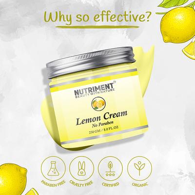 Nutriment Lemon Cream All Skin Type 250 gm - Lotions & Creams