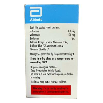 Velpaclear 400/100mg Tablet 28'S - Viral infections-Ant