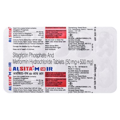 ALSITA M 50 IR Tablet 10's - Diabetes-Ant