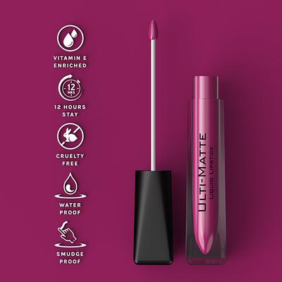 Bella Voste Ulti-Matte Liquid Lipstick Gothy Plum (10) 3.7 Ml - Liquid Lipsticks