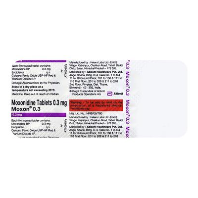 Moxon 0.3mg Tablet 10'S - Hypertension-Oah