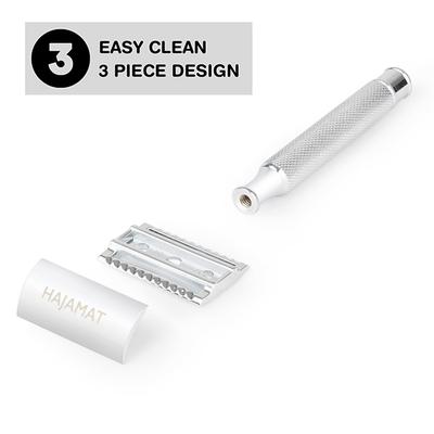 Hajamat Scythe Safety Razor, Ultra High Grade Stainless Steel 304, Chrome Finish 1's - Razors & Cartridges