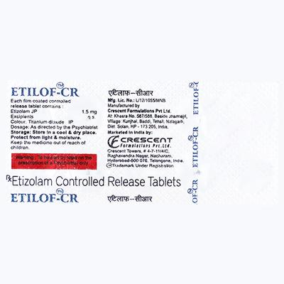 ETILOF CR 1.5 Tablet 10's - Anxiety-Anx