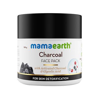 Mamaearth Charcoal Face Pack with Activated Charcoal and Glycolic Acid 100 gm - Face Packs