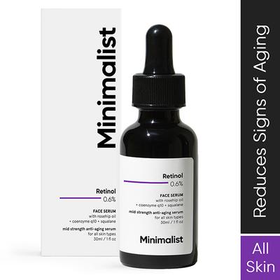 Minimalist Retinol + Coenzyme Q10 0.6% face serum with Medium strength Retinol formula 30 ml - Face Serum