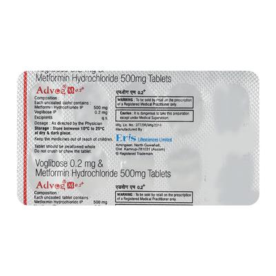 Advog M 0.2+ Tablet 10'S - Diabetes-Ant