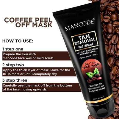 Mancode Tan Removal Peel Off Mask 100 ml - Masks & Peels