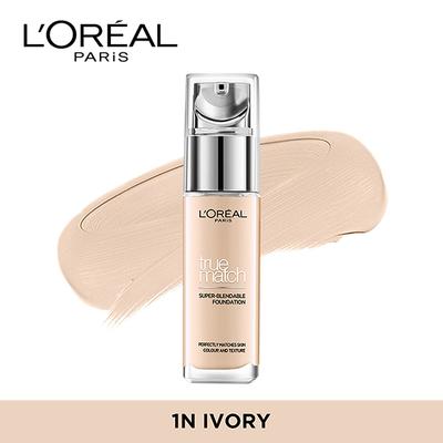 L'Oreal Paris True Match Super-Blendable Foundation Neutral Undertone 1.N 30 ml - Foundation