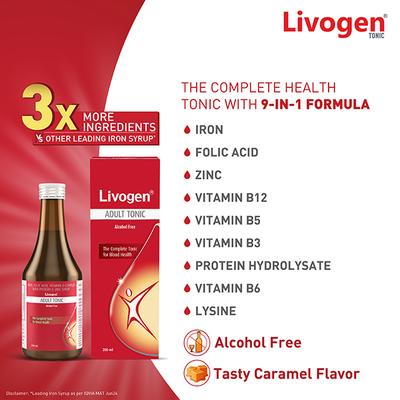 LIVOGEN ADULT Tonic 200ml - Supplements-Vam