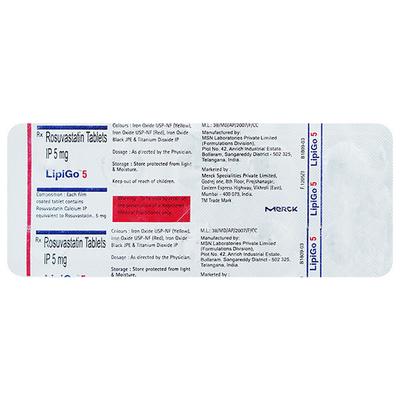 Lipigo 5mg Tablet 10'S - High Cholesterol-Dys