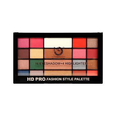 Matt Look HD Pro Fashion Style Palette, 16 Eyeshadow + 4 Highlighter, Multicolor - 02 30 gm - Face Palettes