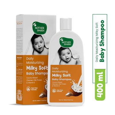 Mother Sparsh Milky Soft Baby Shampoo With Coconut Based Cleanser-Milk Protein and Vitamin E 400 ml - Baby Shampoo