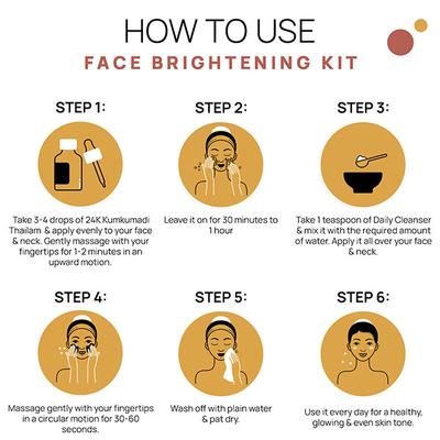 The Tribe Concepts Face Brightening Kit With Steel Tin 130 gm - Loose Powder