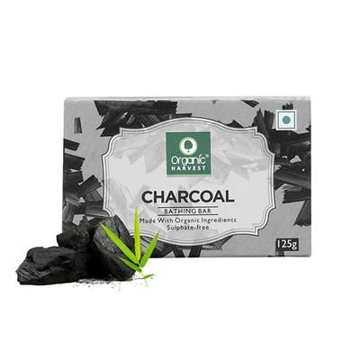 Organic Harvest Charcoal Bathing Bar 125 gm - Shower Gels & Body Wash