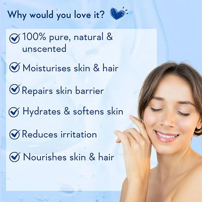 Wishcare Pure & Unscented Glycerine for Healthy Skin & Hair Hydrates & Nourishes Skin & Hair (250gm) - Face Moisturizers