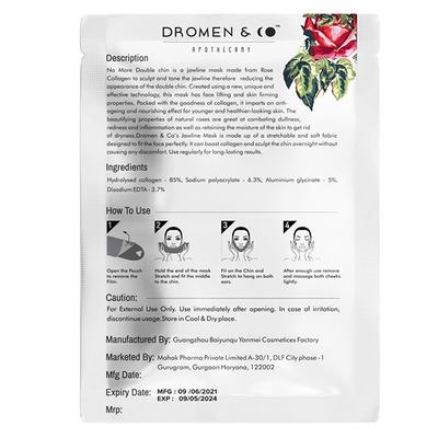 Dromen & Co No More Double Chin Rose Collagen Jawline Mask 15gm - Face Packs