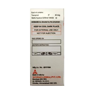 TRAVOSUN BAK FREE Eye Drops 3ml - Glaucoma-Ant