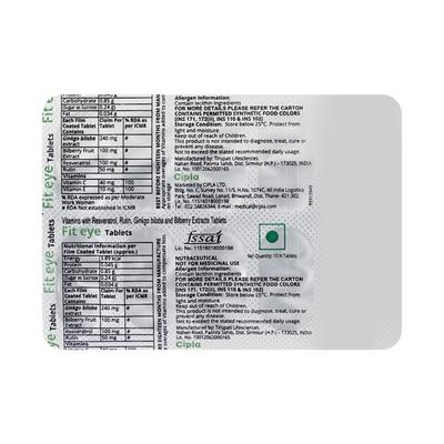FIT Eye Tablet 10'S - Supplements-Vam