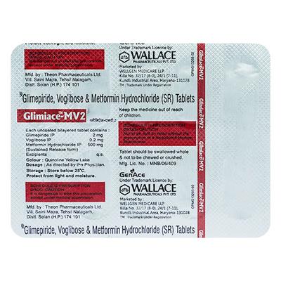 GLIMIACE MV 2 Tablet 10's - Diabetes-Ant