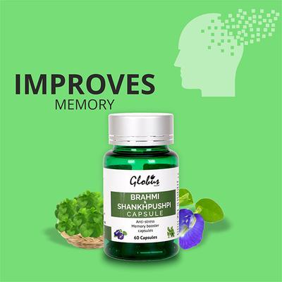 Globus Naturals Brahmi & Shankhpushpi Memory Booster Capsules 1's - Multi-Vitamins