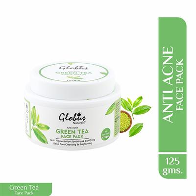 Globus Naturals Green Tea Anti-acne Face Pack 125 gm - Face Packs